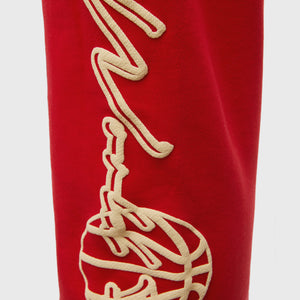 Homme Femme Basketball Sweats Red