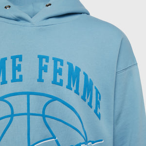 Homme Femme Basketball Hoodie Blue
