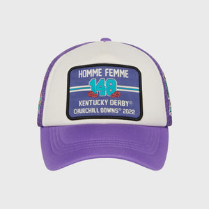 Patchwork Trucker Hat Purple