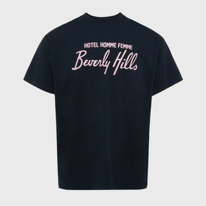 Hotel Homme Femme Tee Black and Pink