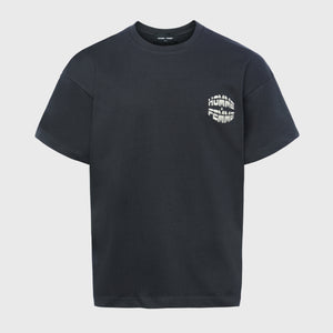 Core Logo Tee Charcoal and Cream
