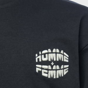 Core Logo Tee Charcoal and Cream