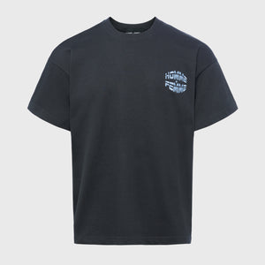 Core Logo Tee Charcoal and Blue