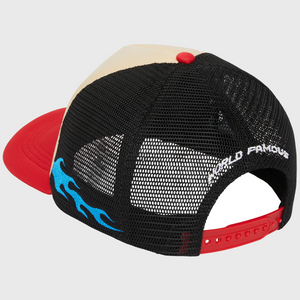 500 Crew Trucker Black with Red and Cream
