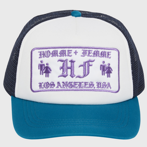 Old English Trucker Blue and Purple
